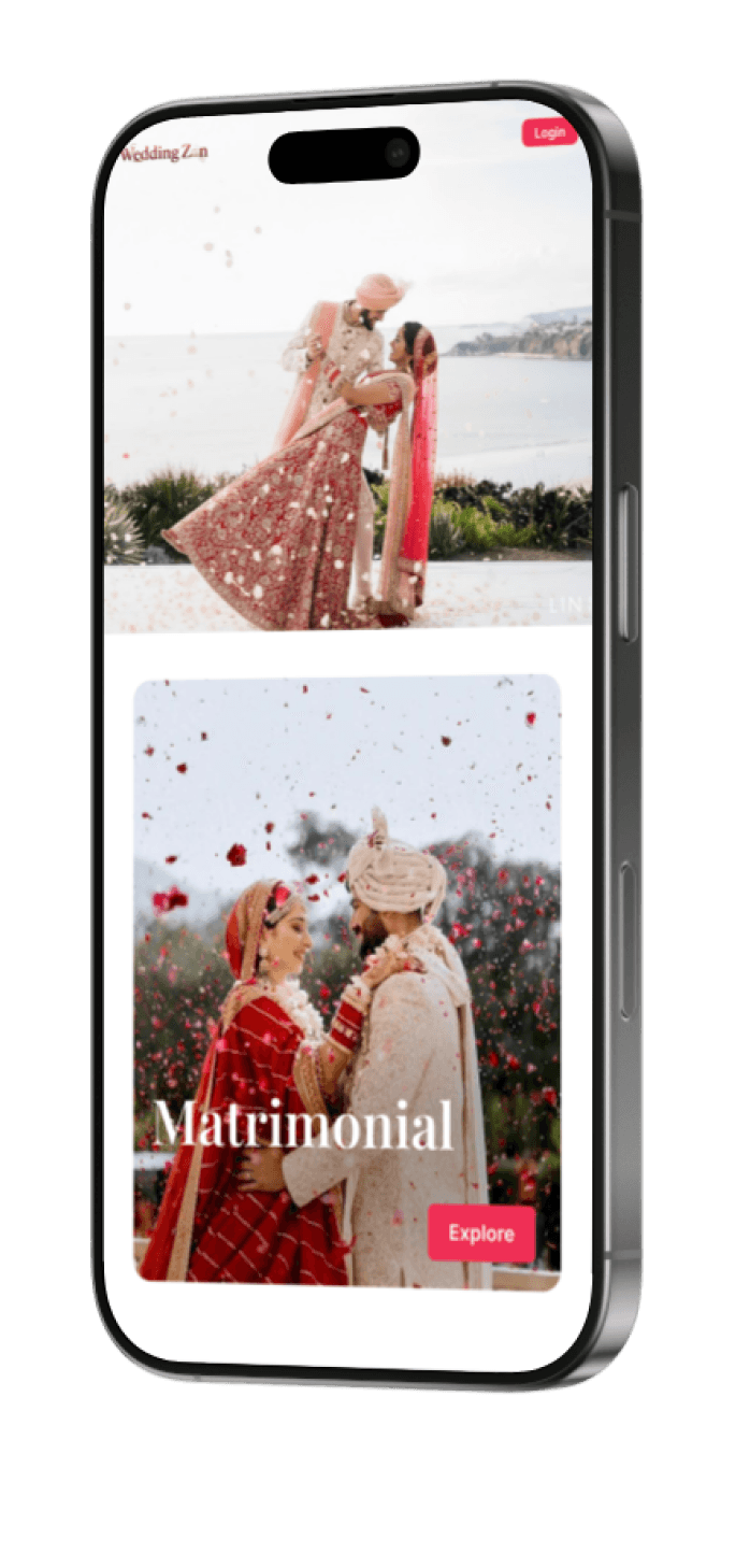 WeddingZon App on iPhone